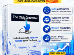 The Click Generator software box with automated buyer transfer and sales growth features